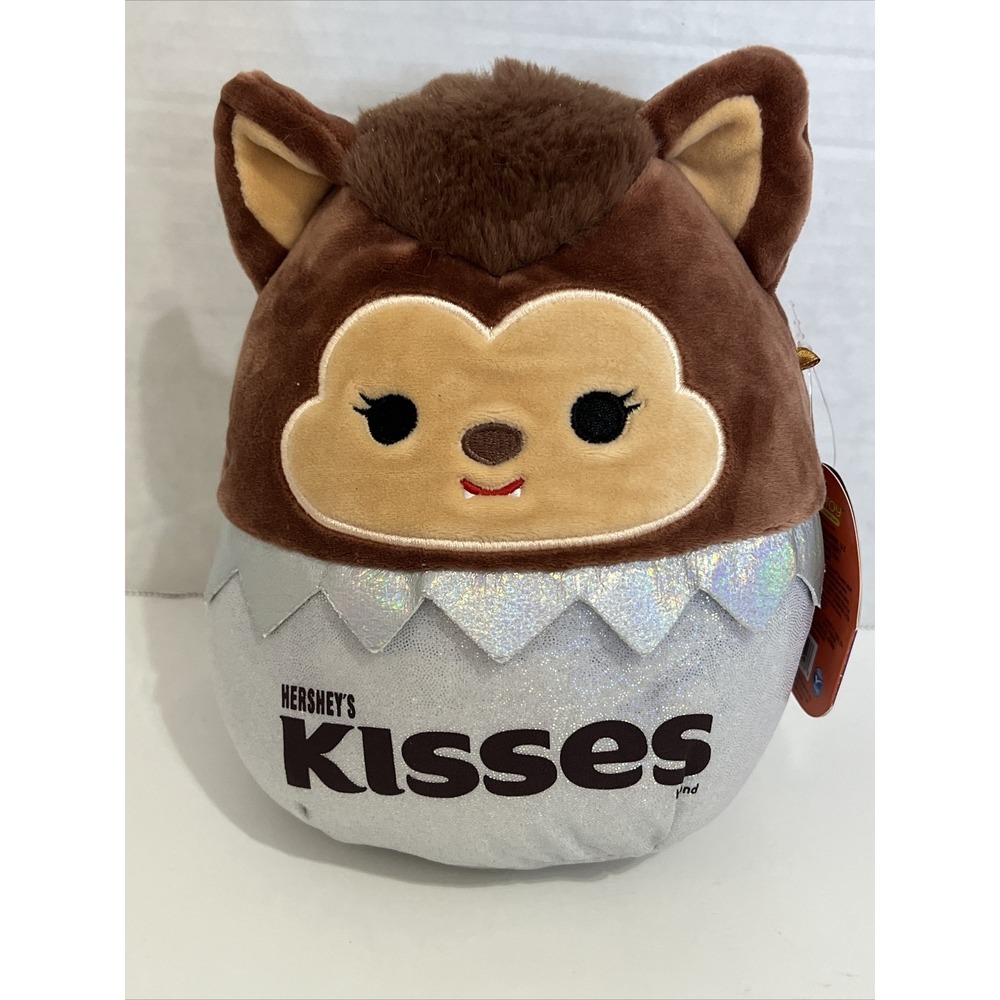 Squishmallows Lyca the Werewolf Hershey Kisses 8‎ Inch Halloween Plush Brown NEW